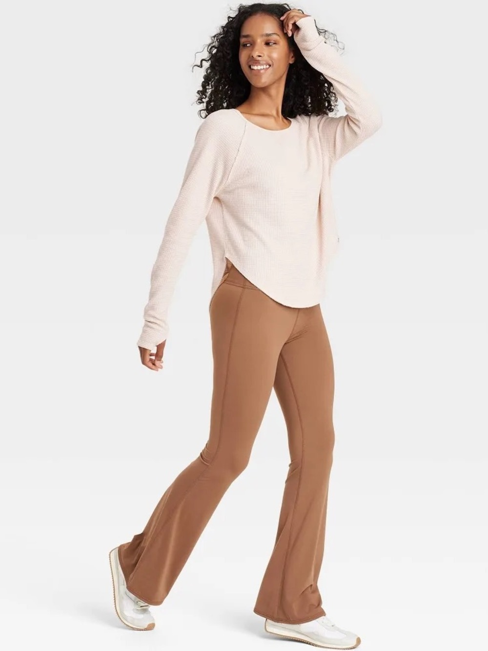 Joy Lab - Women’s Relaxed Waffle Knit Long Sleeve Top - Moon